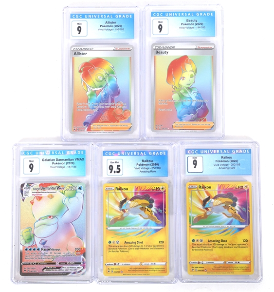 POKEMON 2020 VIVID VOLTAGE CARDS CGC GRADED