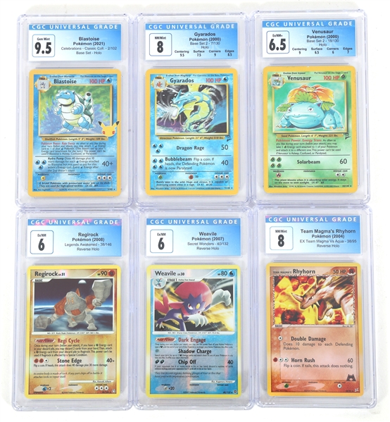 POKEMON BASE SET & REVERSE HOLO CARDS CGC GRADED