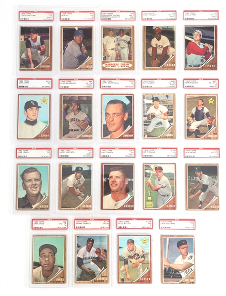 1962 TOPPS BASEBALL CARDS PSA GRADED 