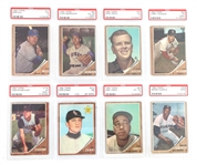 1962 TOPPS BASEBALL CARDS PSA GRADED 