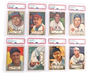 1952 TOPPS BASEBALL CARDS PSA GRADED 