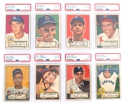1952 TOPPS BASEBALL CARDS PSA GRADED 