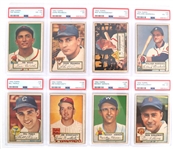 1952 TOPPS BASEBALL CARDS PSA GRADED