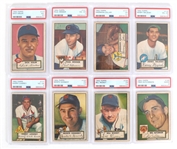 1952 TOPPS BASEBALL CARDS PSA GRADED 