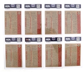 1952 TOPPS BASEBALL CARDS PSA GRADED 