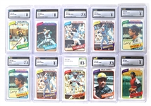 1980 TOPPS BASEBALL CARDS CSG GRADED