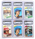 1980 TOPPS BASEBALL CARDS CSG GRADED