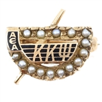 10K YELLOW GOLD KAPPA KAPPA PSI CROWN PEARL BADGE
