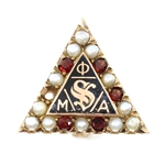10K YELLOW GOLD PHI MU ALPHA SINFONIA FRATERNITY PIN