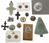 CHRISTIAN ICON JEWELRY, CROSSES, & FABERGE GLASS EGG