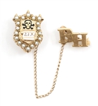 10K YELLOW GOLD SIGMA IOTA CHI SORORITY BADGE PIN