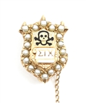 10K YELLOW GOLD SIGMA IOTA CHI SORORITY BADGE PIN