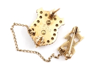 10K YELLOW GOLD SIGMA IOTA CHI SORORITY BADGE PIN