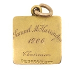 SAMUEL M. HARRINGTON 1906 YALE COURANT 9K GOLD PENDANT