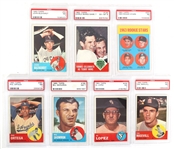 1963 TOPPS BASEBALL CARDS PSA GRADED