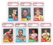 1963 TOPPS BASEBALL CARDS PSA GRADED