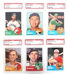 1963 TOPPS BASEBALL CARDS PSA AND BVG GRADED