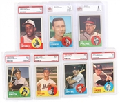 1963 TOPPS BASEBALL CARDS PSA AND BVG GRADED