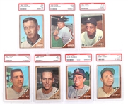 1962 TOPPS BASEBALL CARDS PSA GRADED