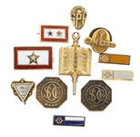 10K GOLD MILITARY & CIVILIAN BADGE PINS