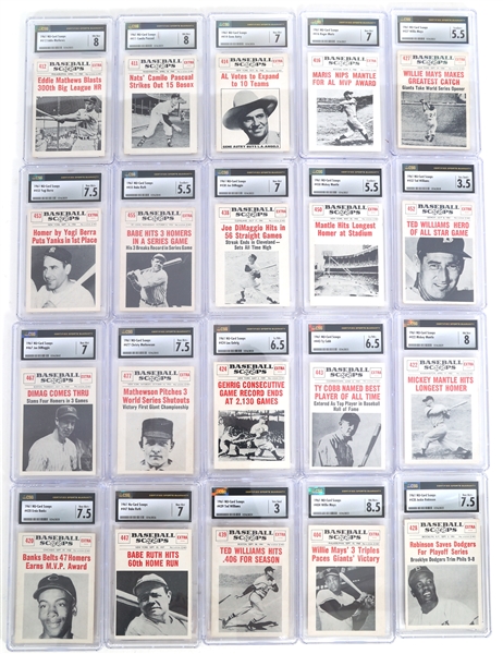 1961 NU-CARD SCOOPS BASEBALL CARDS CSG GRADED