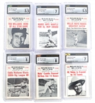 1961 NU-CARD SCOOPS BASEBALL CARDS CSG GRADED