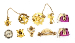 10K GOLD FRATERNAL SOCIETY LAPEL PINS