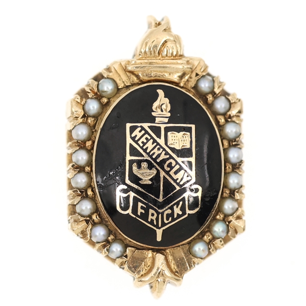 10K YELLOW GOLD HENRY CLAY FRICK BADGE PIN