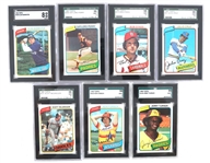 1980 TOPPS BASEBALL CARDS SGC GRADED NM/MT TO GEM