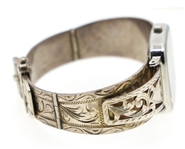 SEIKO WRISTWATCH WITH MEXICAN STERLING SILVER CUFF