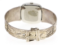 SEIKO WRISTWATCH WITH MEXICAN STERLING SILVER CUFF