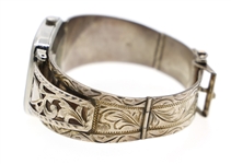 SEIKO WRISTWATCH WITH MEXICAN STERLING SILVER CUFF