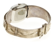 SEIKO WRISTWATCH WITH MEXICAN STERLING SILVER CUFF