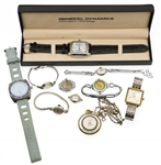 COSTUME POCKET WATCHES & WRISTWATCHES
