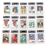 1968-1989 TOPPS BASEBALL CARDS GMA GRADED