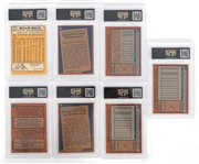 1968-1989 TOPPS BASEBALL CARDS GMA GRADED