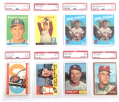 1958-1962 TOPPS BASEBALL CARDS PSA GRADED VG TO NM