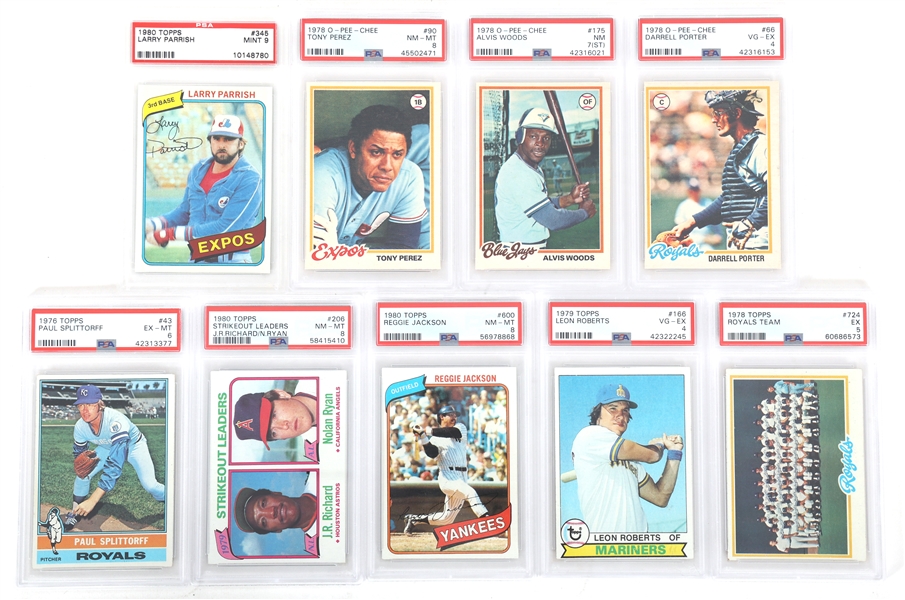 1976-1980 BASEBALL CARDS PSA GRADED 