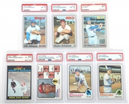 1970-1973 TOPPS BASEBALL CARDS PSA GRADED EX TO NM-MT 