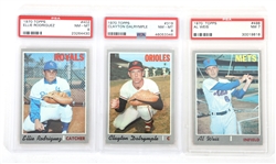 1970-1973 TOPPS BASEBALL CARDS PSA GRADED EX TO NM-MT 