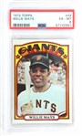 1972 TOPPS WILLIE MAYS BASEBALL CARD PSA GRADED EX-MT 6