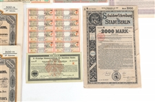 19th - EARLY 20th C. US RUSSIA & GERMANY BONDS