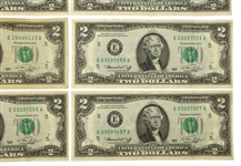 US $10 & SEQUENTIAL $2 FEDERAL RESERVE NOTES 