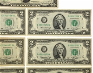 US $10 & SEQUENTIAL $2 FEDERAL RESERVE NOTES 