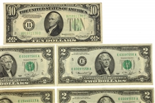 US $10 & SEQUENTIAL $2 FEDERAL RESERVE NOTES 