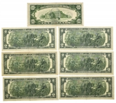 US $10 & SEQUENTIAL $2 FEDERAL RESERVE NOTES 