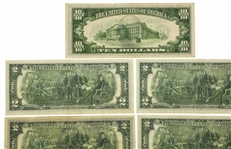 US $10 & SEQUENTIAL $2 FEDERAL RESERVE NOTES 