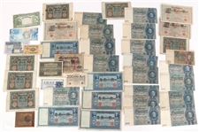 WWI GERMAN REICHSMARK & WORLD CURRENCY NOTES