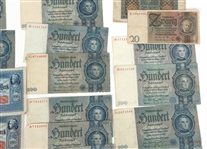 WWI GERMAN REICHSMARK & WORLD CURRENCY NOTES