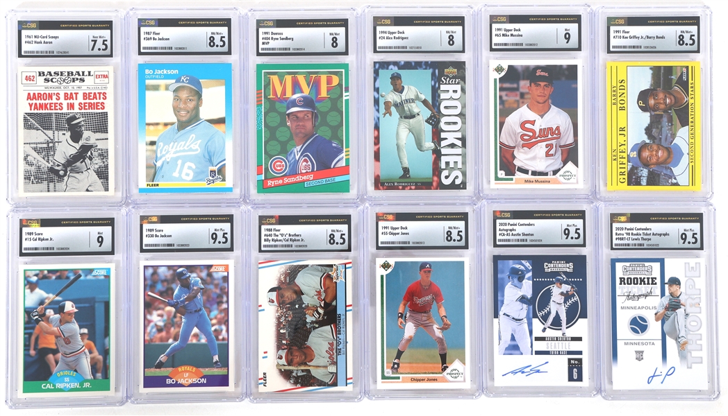 1961-2020 BASEBALL CARDS CSG GRADED